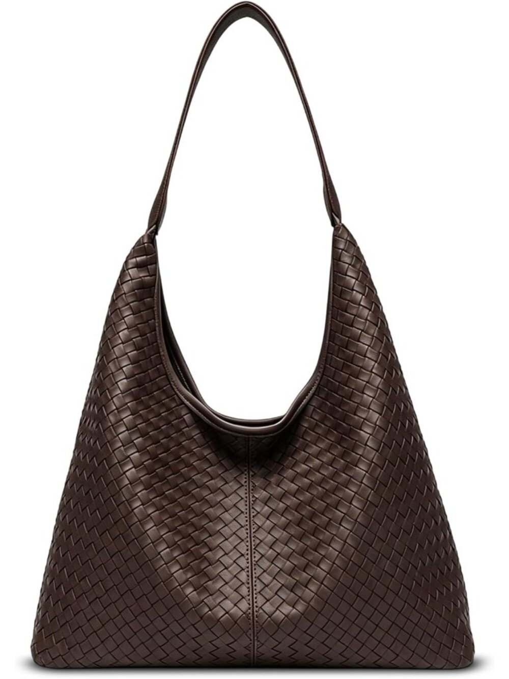 Woven Textured Vegan Leather Hobo Tote Bag Large Slouchy Purse for Women
